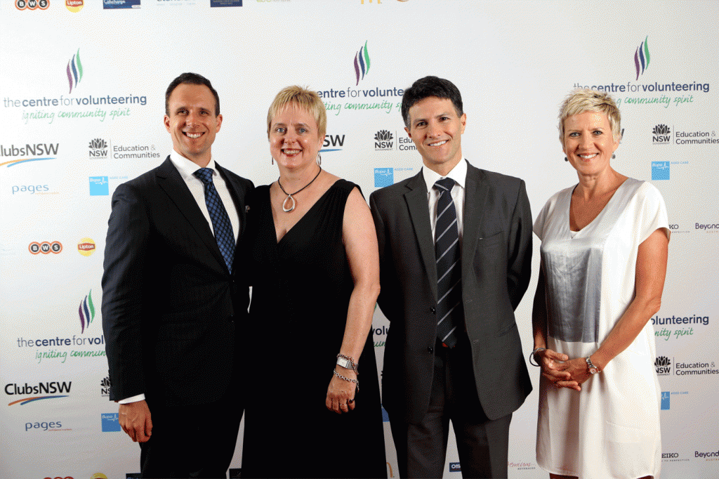 Christopher Evans (left), Gemma Rygate (inside left), The Hon. Victor Dominello, MP (inside right) and Anne Fitzgerald, Clubs NSW (right)