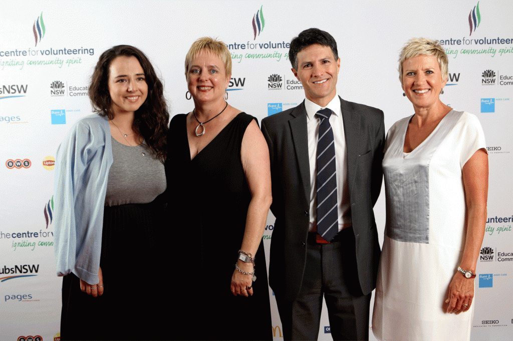 Emily Smith (left), Gemma Rygate (inside left), The Hon. Victor Dominello, MP (inside right) and Anne Fitzgerald, Clubs NSW (right)