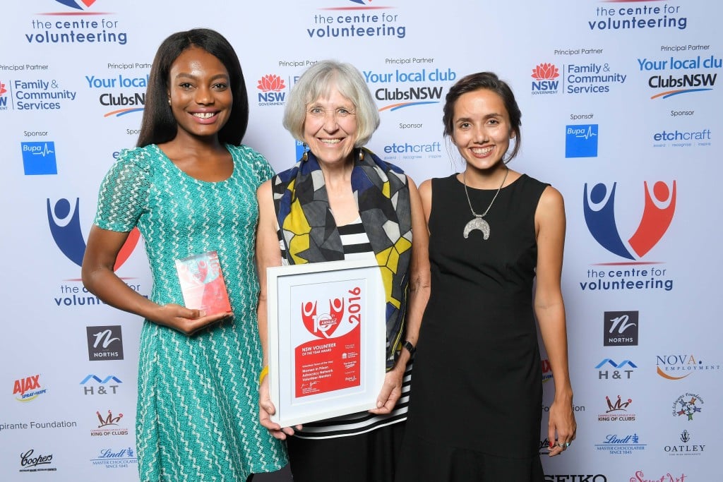 L-R Jennifer Lonji, Mary Boland & Grace Dawson from @WIPANOZ - NSW Volunteer Team of the Year