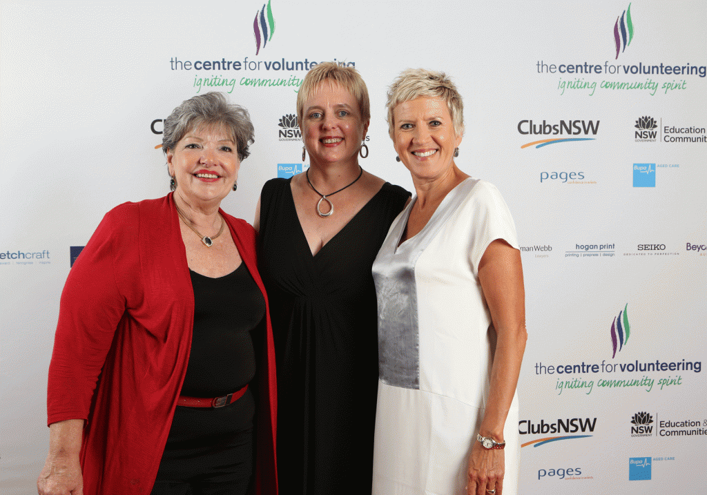 Karen Lindley (left), Gemma Rygate, CEO (centre) and Anne Fitzgerald, Clubs NSW (right)