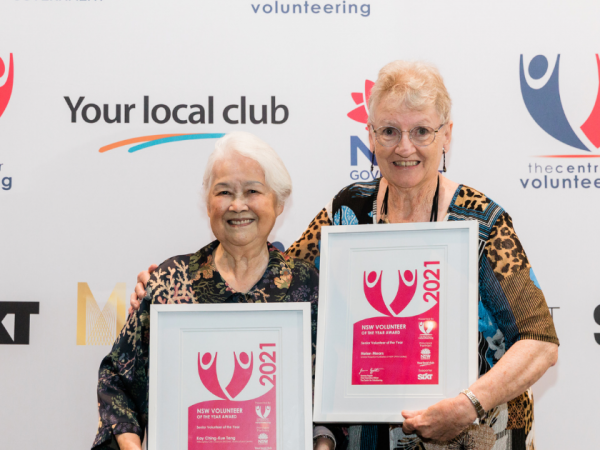 2021 Senior Volunteers of the Year – Kay Ching-Kue Tang and Helen Mears