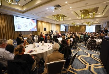 Packed room at the Amora Jamison Hotel
